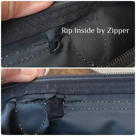 Longchamp FLAWS Le Pliage Original M Tote Hand Shoulder Nylon Bag Recycle Canvas - Picture 7 of 16